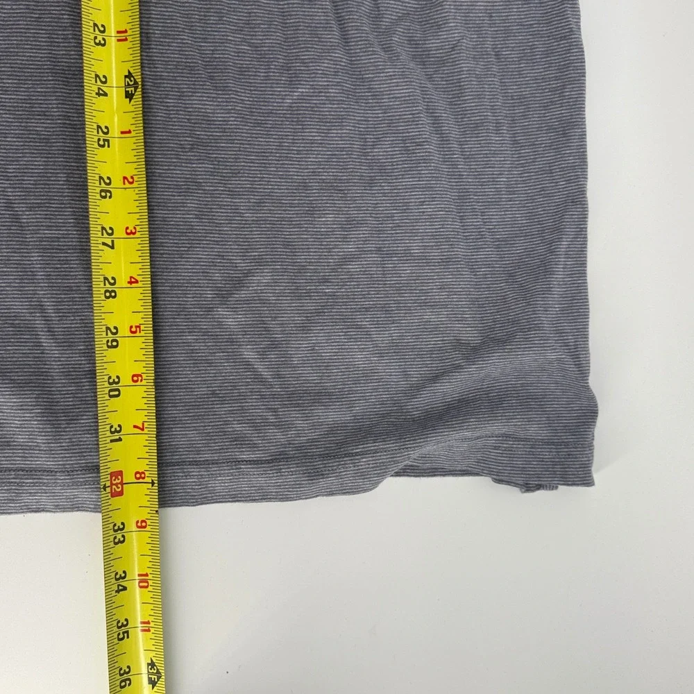 TravisMathew‎ Mens XXL Gray Striped Cotton Modal Blend Golf Polo Shirt